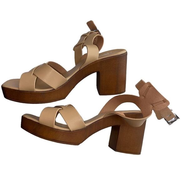 ASOS Shoes - ASOS Design Tan Chunky Heels Size 7